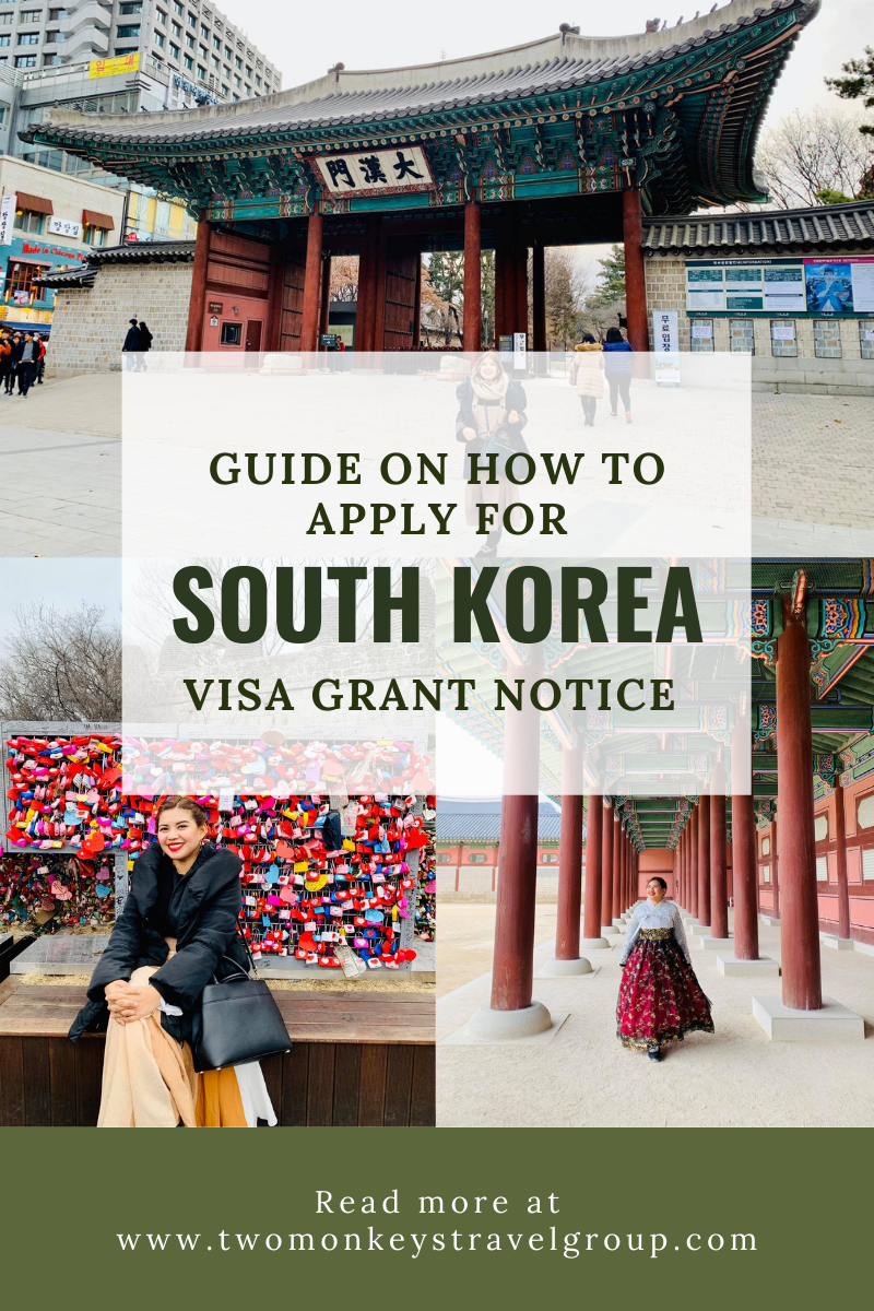 How to Apply For South Korea Visa Grant Notice for Filipinos